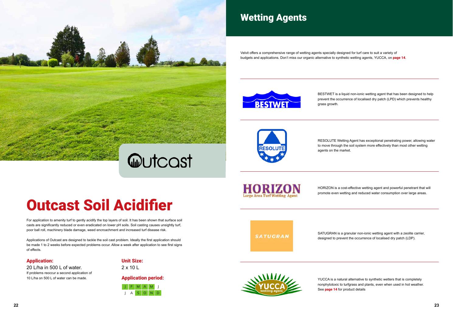 Wetting agents from the Elliott Amenity brochure